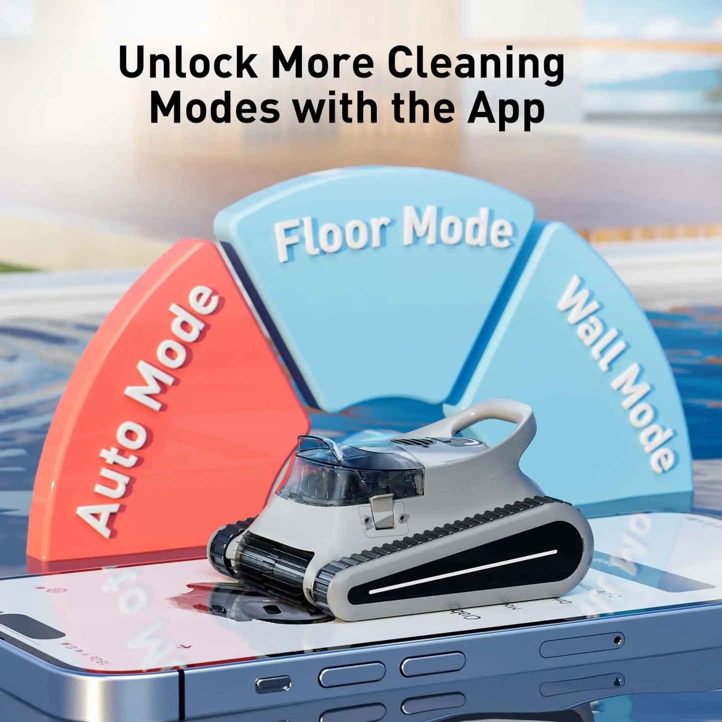 Cordless Automatic Robotic Pool Cleaner | Smart Wall Climbing Pool Vacuum
