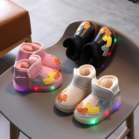 Children’s Cartoon Snow Boots. Warm Plush Winter Boots for Toddlers & Kids | Non-Slip Soft Sole