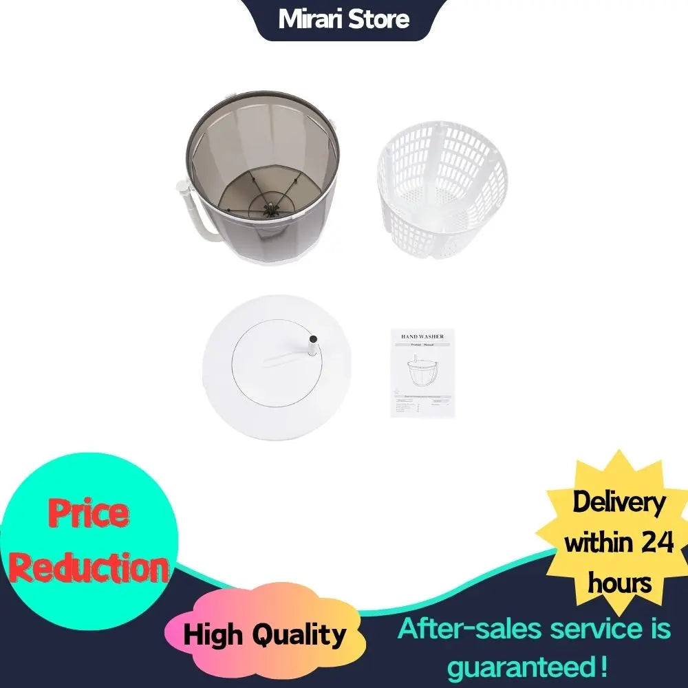 Non-Electric Manual Mini Washing Machine – Portable Hand-Crank Washer & Spin Dryer for Underwear, Socks & Baby Clothes
