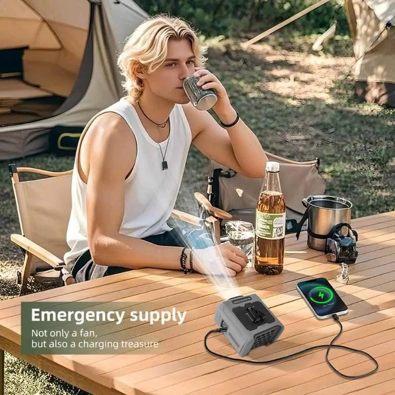 10000mAh Portable Neck Fan & Waist Clip Fan – Rechargeable Hands-Free Personal Cooling Fan  Product Description
