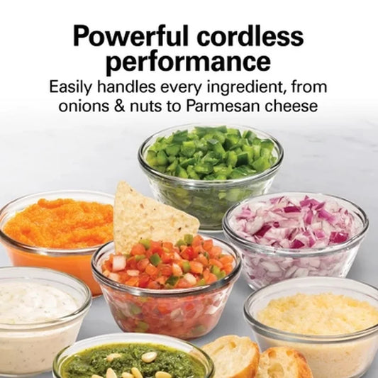 Cordless 4 Cup Food Chopper Dishwasher Safe Mini Processor