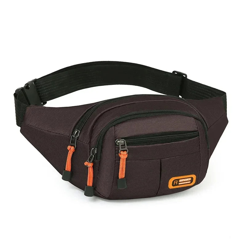 Oxford Waterproof Waist Bag. Unisex Crossbody Belt Bag for Travel, Hiking & Everyday Carry