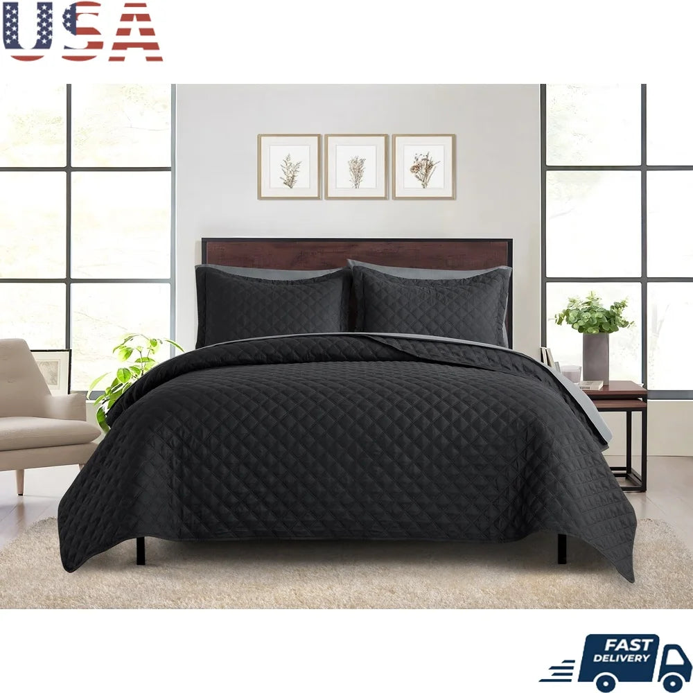 Luxury 7 Piece King Reversible Comforter Set All Seasons