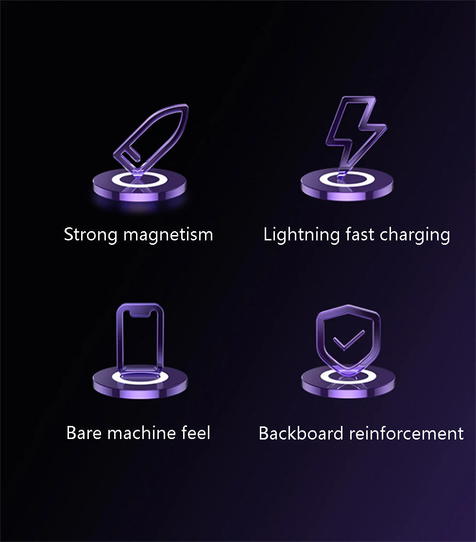 Premium Magnetic Wireless Charging Case for iPhone .Shockproof Clear Protective Cover