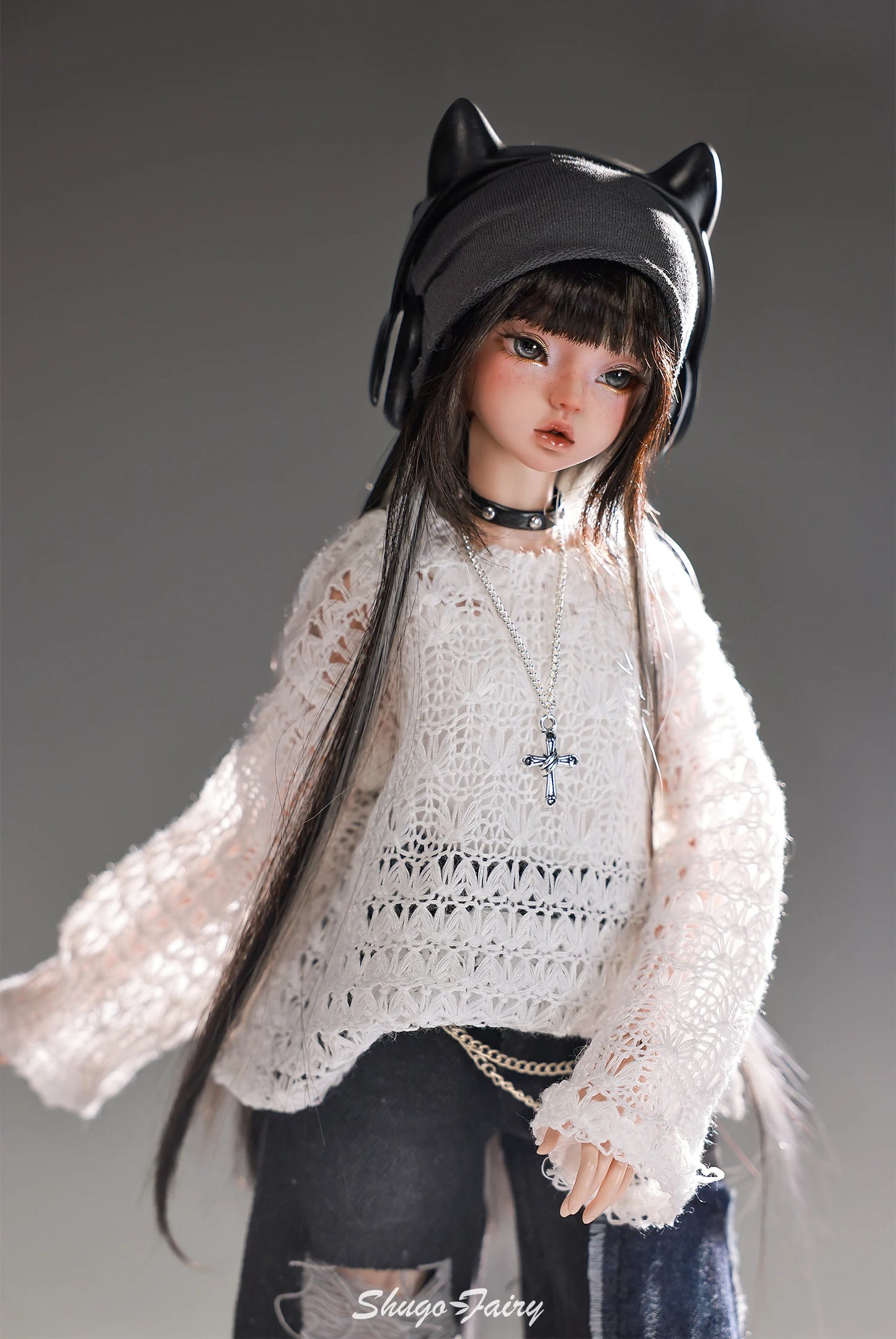 Lena F Bjd Doll 1/4 Bariy Body Lazy Pure Modern Street Daily Outfit Toys Korean Cool Music Producer Resin Shugafairy Full Set