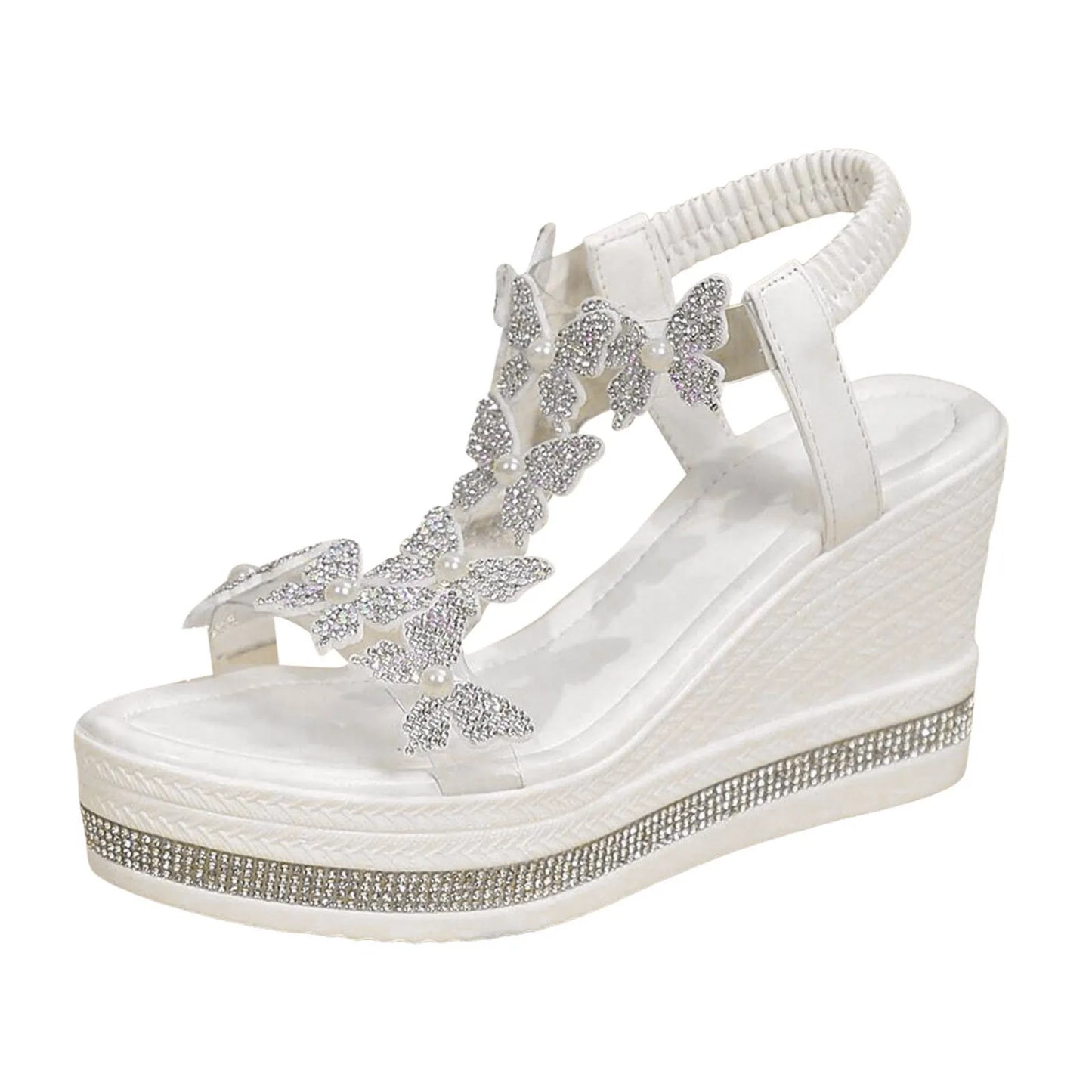 Elegant Butterfly Wedge Heel Sandals for Women