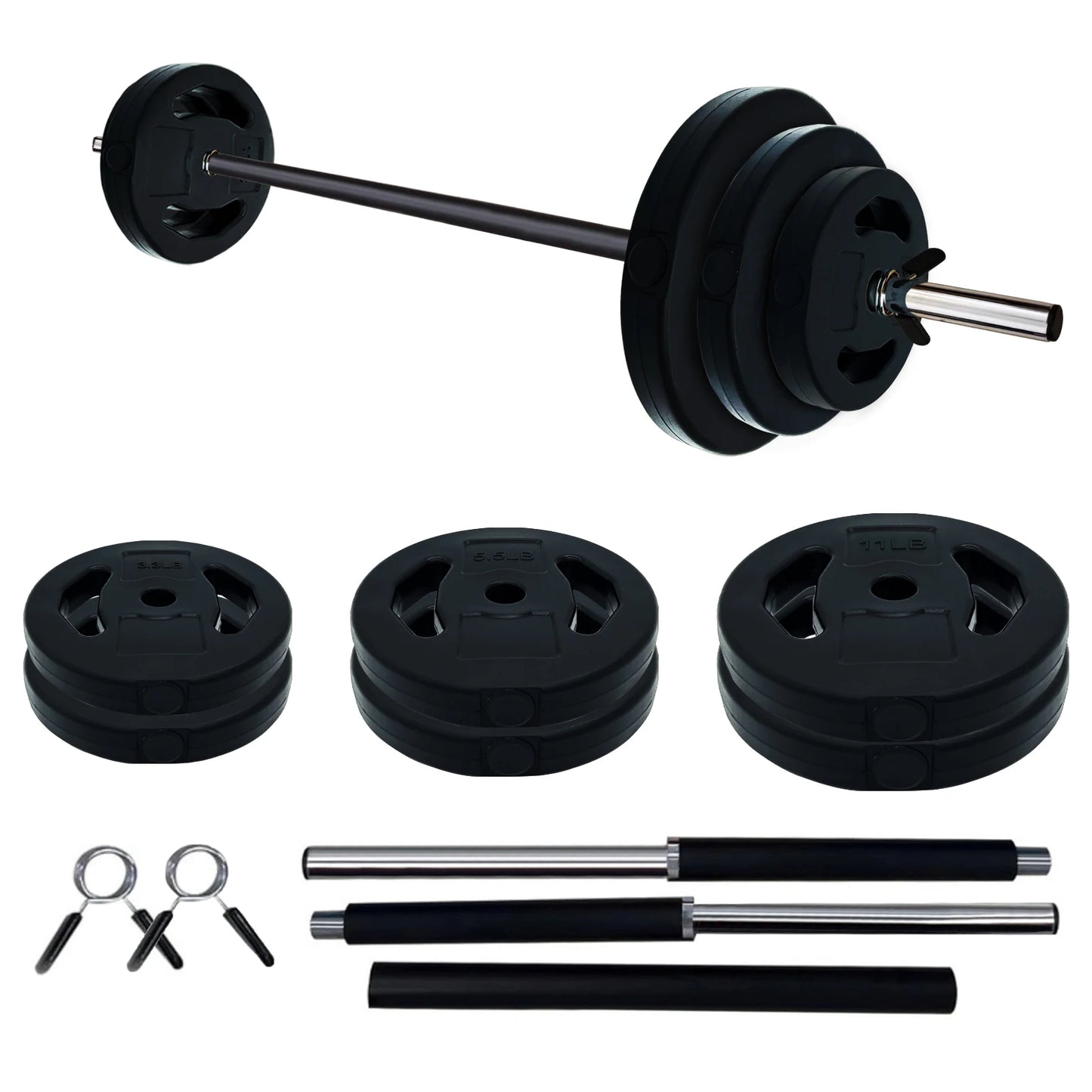 40LB Adjustable Barbell Weight Set .Home Strength Training & Full Body Workout Equipment