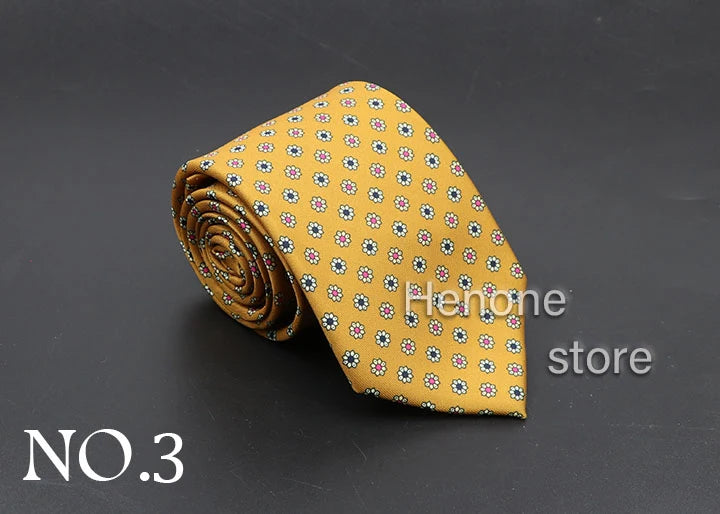 Luxury Floral & Paisley Men’s Silk Necktie .Wedding & Business Tie