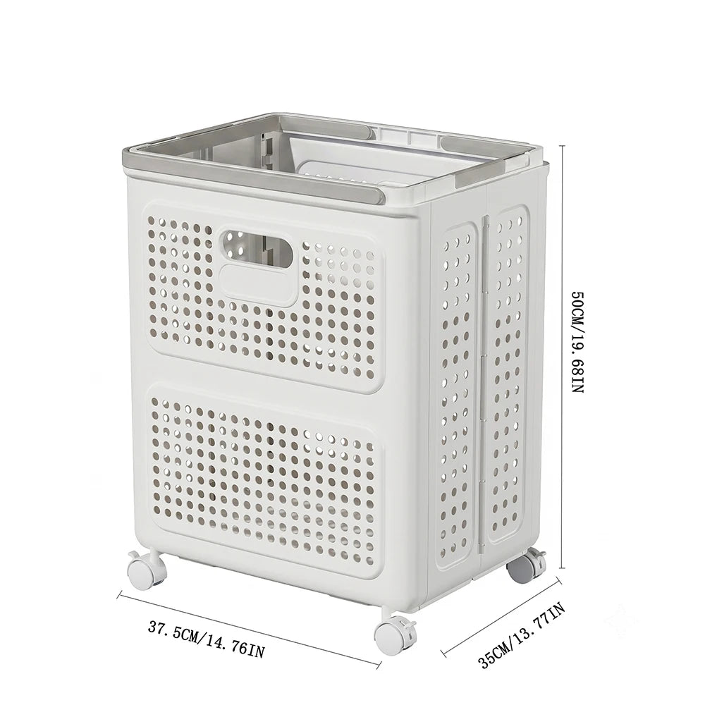 65L Collapsible Laundry Hamper. Large-Capacity Foldable Laundry Basket