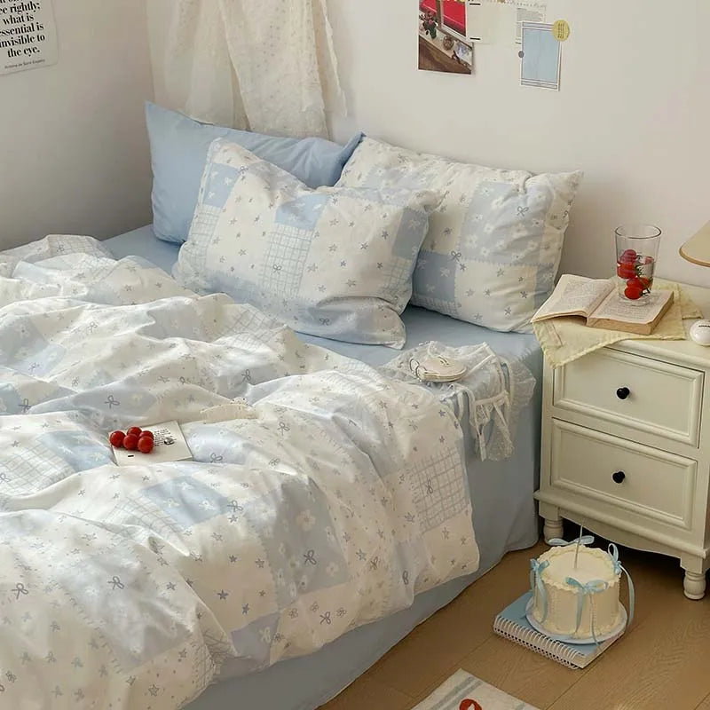 Ruffled Bedding Set.  Duvet Cover & Pillowcase Set