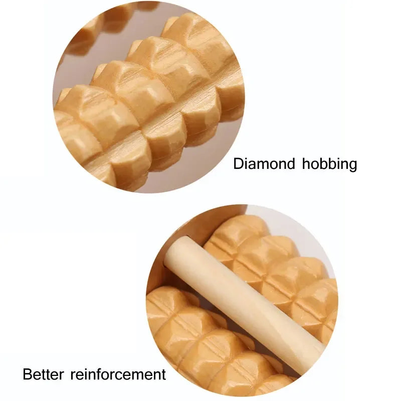 Wooden Foot Massage Roller Relieves Plantar Fasciitis Pain