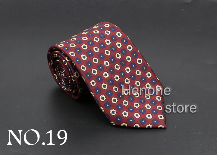 Luxury Floral & Paisley Men’s Silk Necktie .Wedding & Business Tie