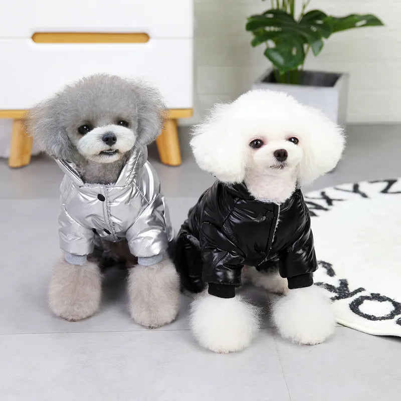 Coat Poodle Outfits. Waterproof Winter Dog Jumpsuit Coat