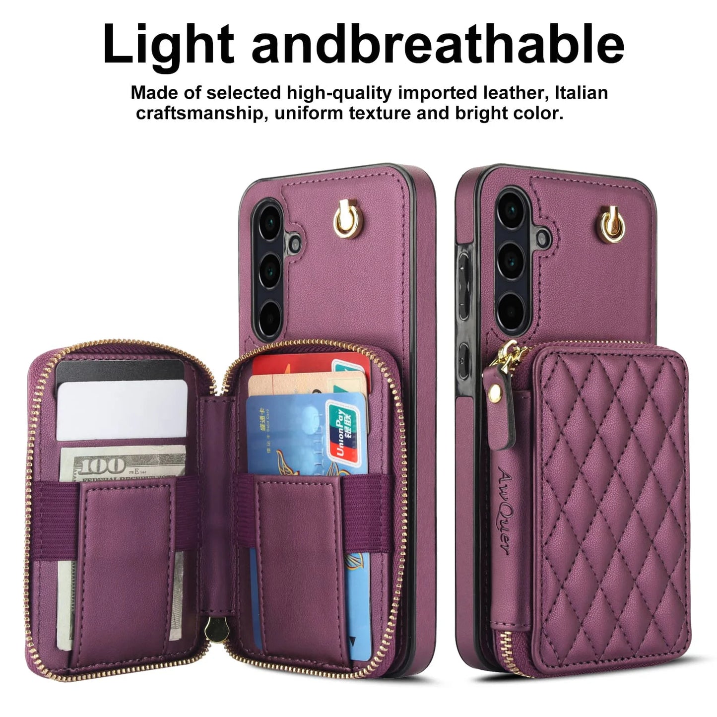 Luxury Crossbody Wallet Phone Case for Samsung Galaxy &nbsp;Card Holder, Strap, Shockproof Protection