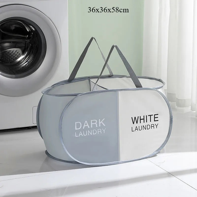 Large Foldable Laundry Sorting Hamper with Carry Handles