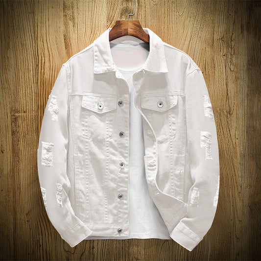 Men’s Vintage Denim Trucker Jacket Casual Slim Fit Coat