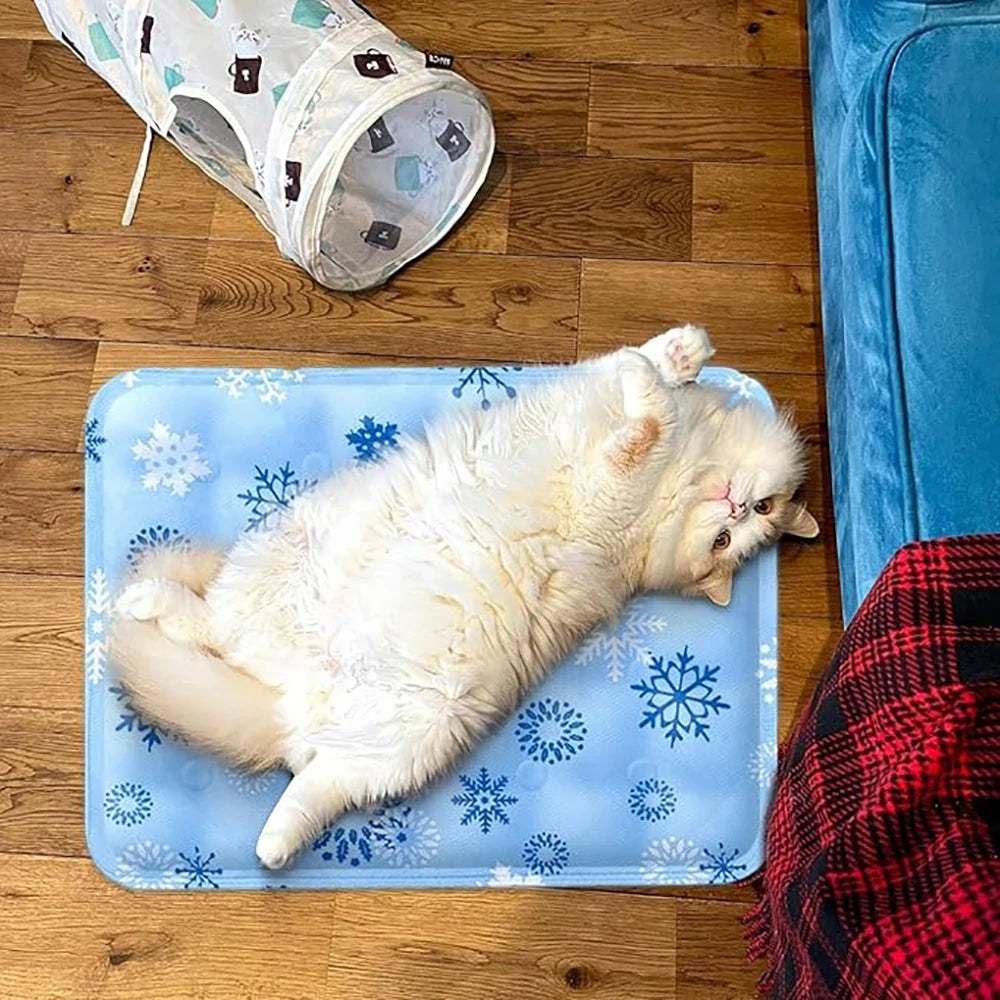 Self Activated Ice Gel Cooling Mat for Dogs & Cats.Reusable Washable Summer Pet Cooling Pad