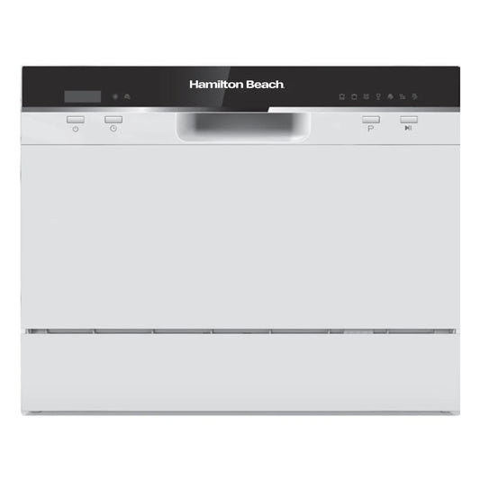 Compact Countertop Dishwasher with Electronic Controls 2 Programs Heavy Normal Small Kitchens Apartments RV Efficient Water