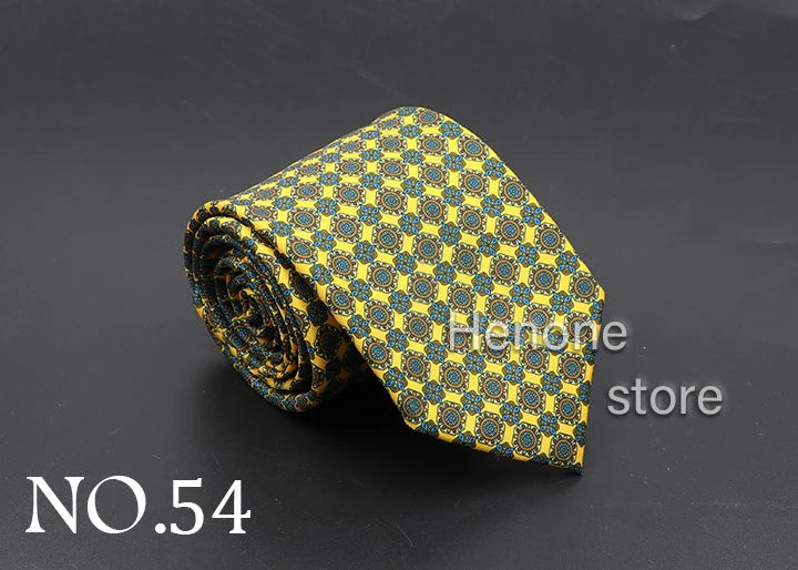 Luxury Floral & Paisley Men’s Silk Necktie .Wedding & Business Tie