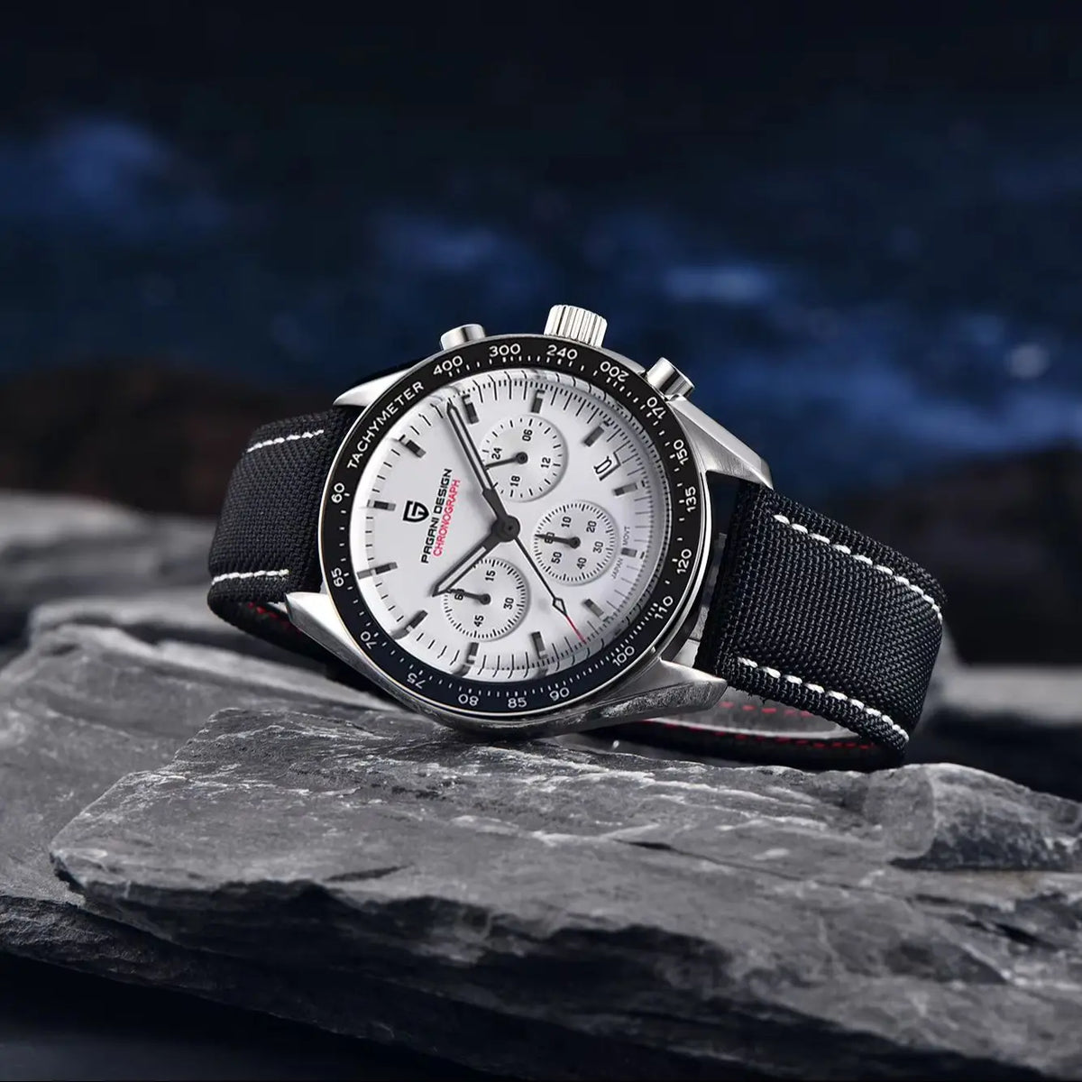 Men’s PAGANI DESIGN Watch – Stainless Steel Bracelet & Classic Round Dial