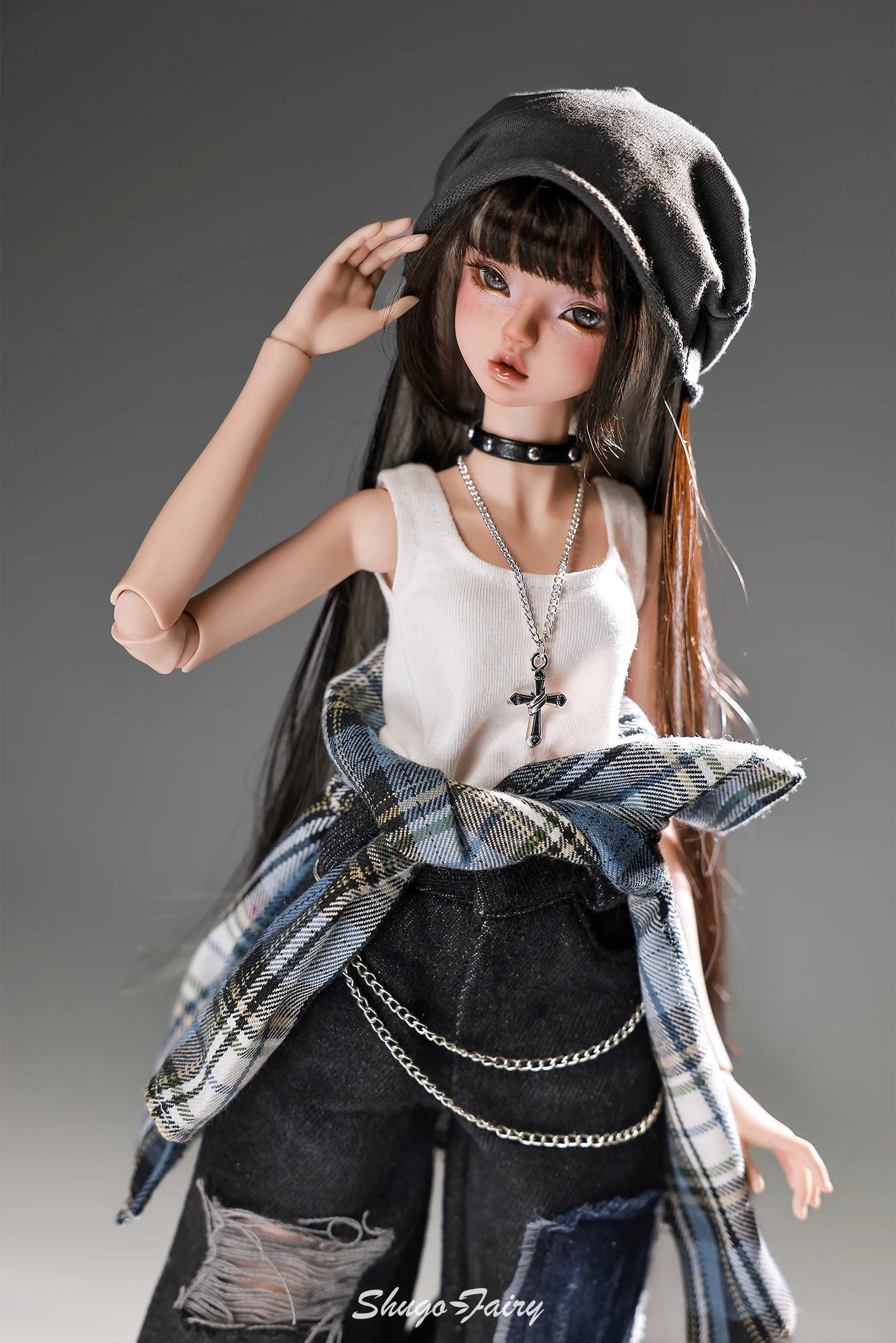 Lena F Bjd Doll 1/4 Bariy Body Lazy Pure Modern Street Daily Outfit Toys Korean Cool Music Producer Resin Shugafairy Full Set