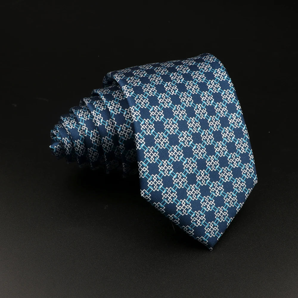 51 Styles Men's Silk Ties Jacquard Striped Plaid Floral Necktie Accessories Daily Wear Shirt Suit Cravat Wedding Party Gift