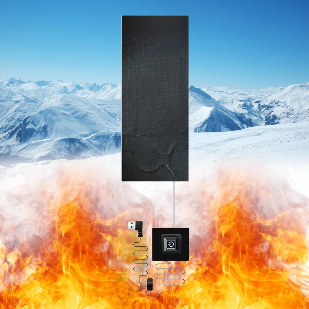 5V USB Clothes Heater Pad With 3 Gear Adjustable Temperature DIY Electric Heating Sheet Heating Warmer Pad For Vest Jacket