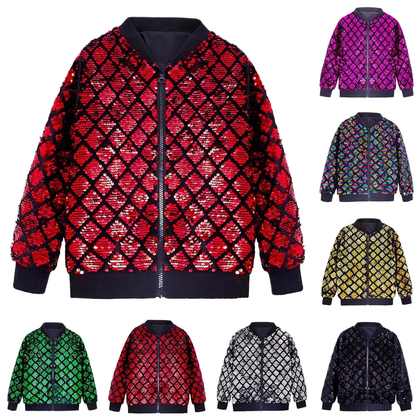 Men’s Luxury Sequin Bomber Jacket