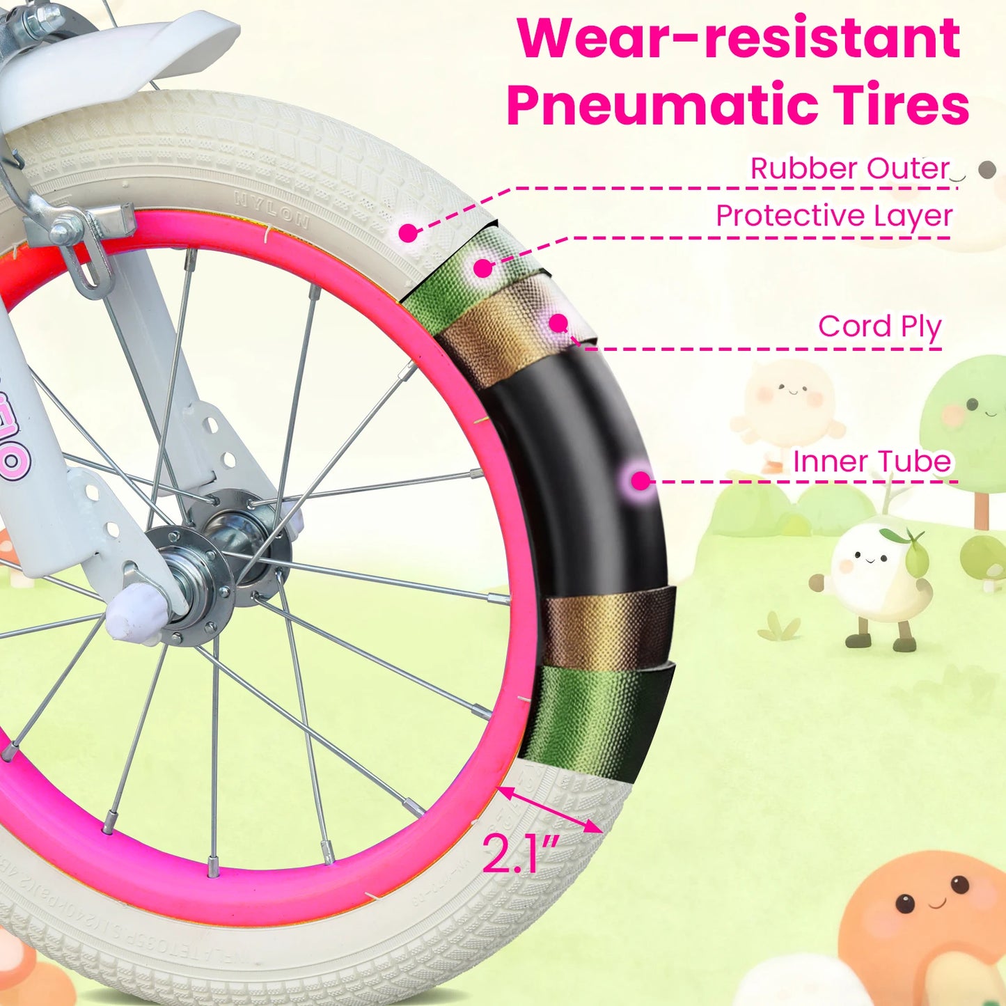 Kids Girls Bicycle 12–16 Inch .Bike with Training Wheels, Basket & Adjustable Seat for Ages 2–7  Description