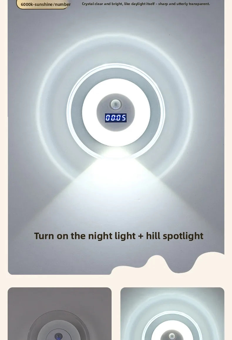 Rechargeable LED Motion Sensor Wall Spotlight with Remote Control