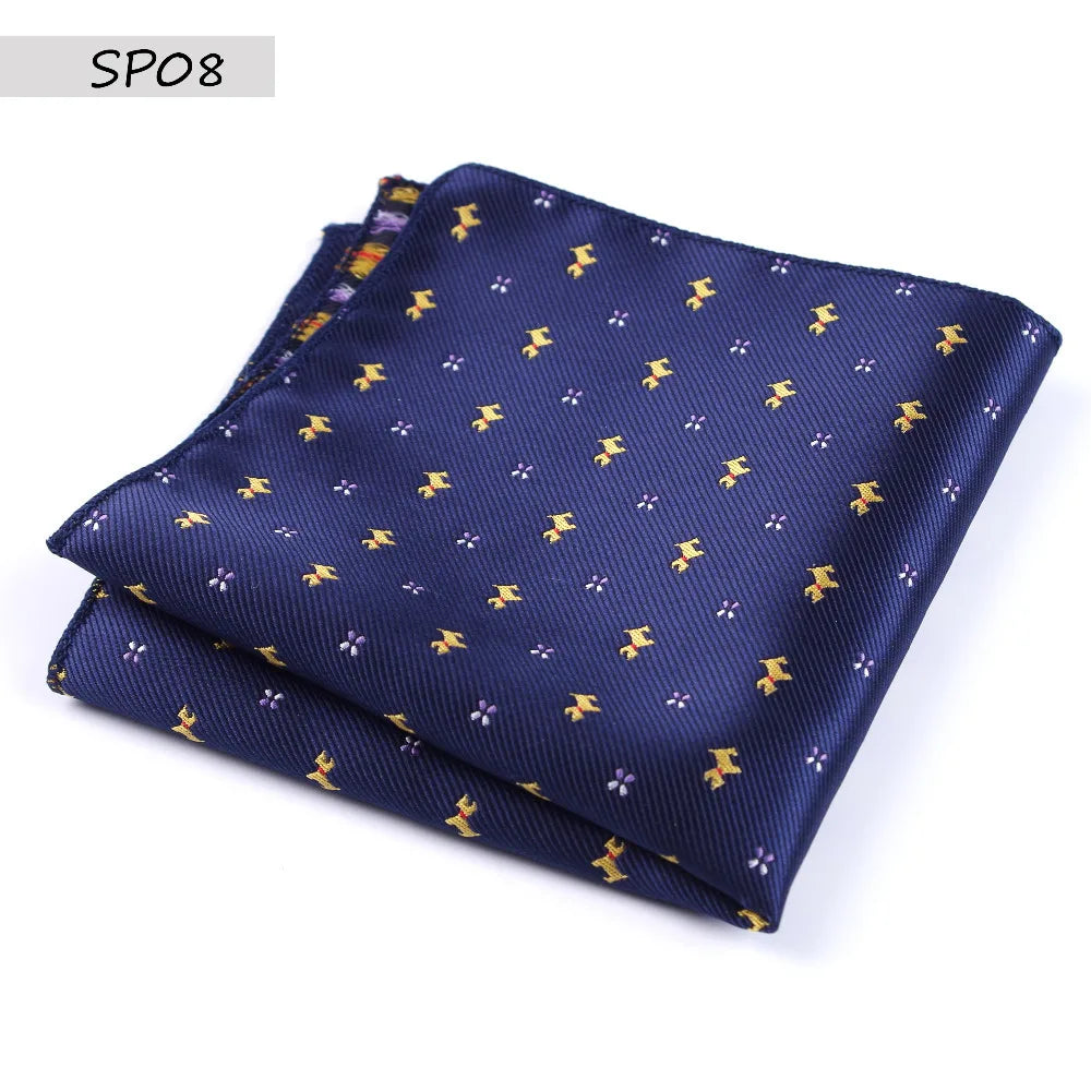 Men’s Designer Pocket Square Handkerchief Set. Elegant Suit Accessories
