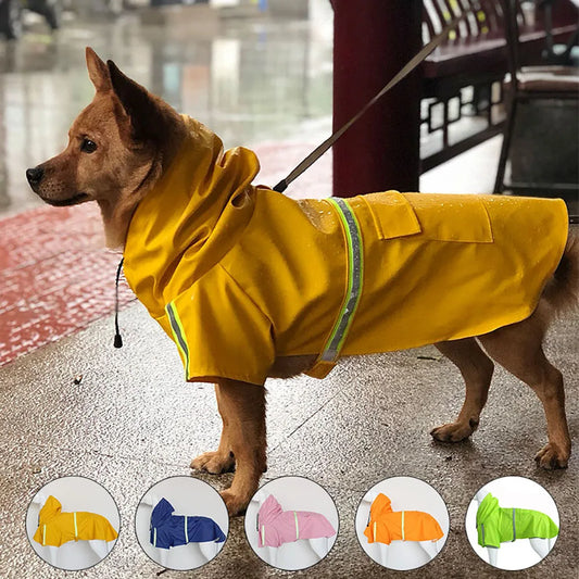 Reflective Waterproof Dog Raincoat Cloak