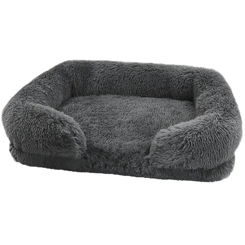 Thickened orthopedic dog bed for large dogs - egg sponge, easy to remove and wash plush cover, durable pet furniture,