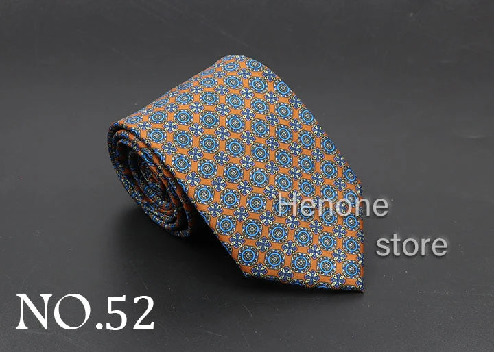 Luxury Floral & Paisley Men’s Silk Necktie .Wedding & Business Tie