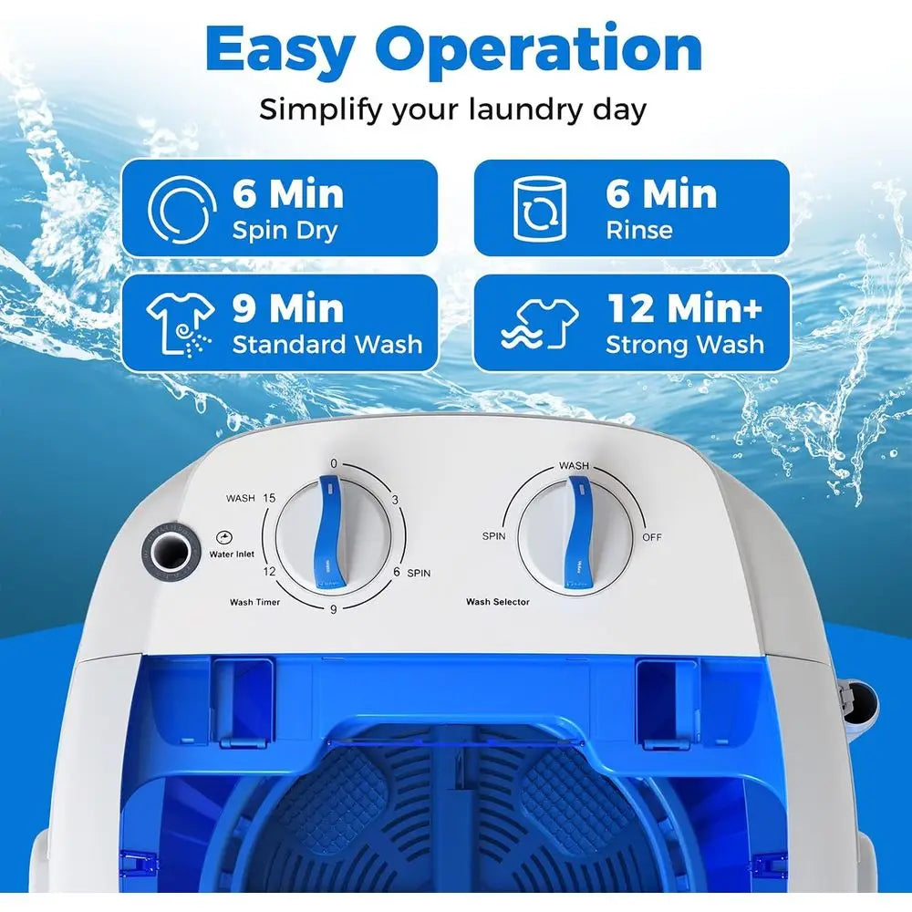 Mini Portable Washing Machine.  5.5 lb Compact Laundry Washer