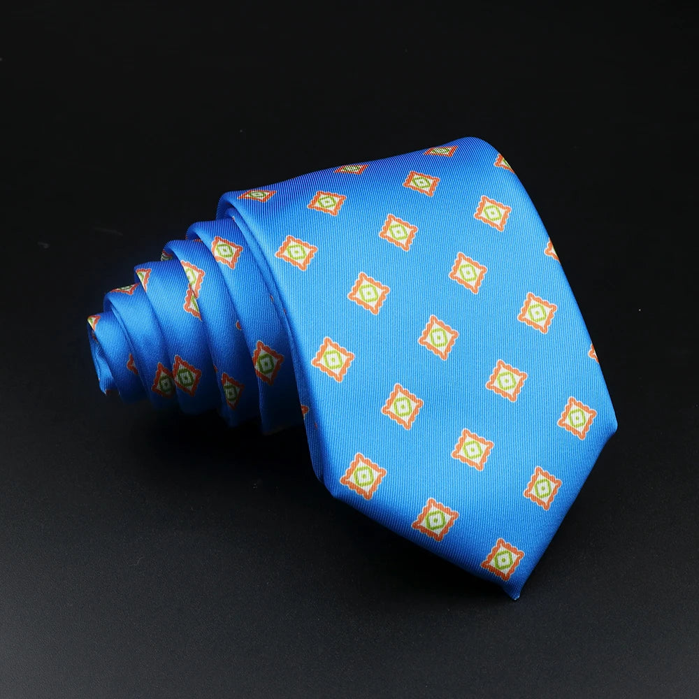 51 Styles Men's Silk Ties Jacquard Striped Plaid Floral Necktie Accessories Daily Wear Shirt Suit Cravat Wedding Party Gift