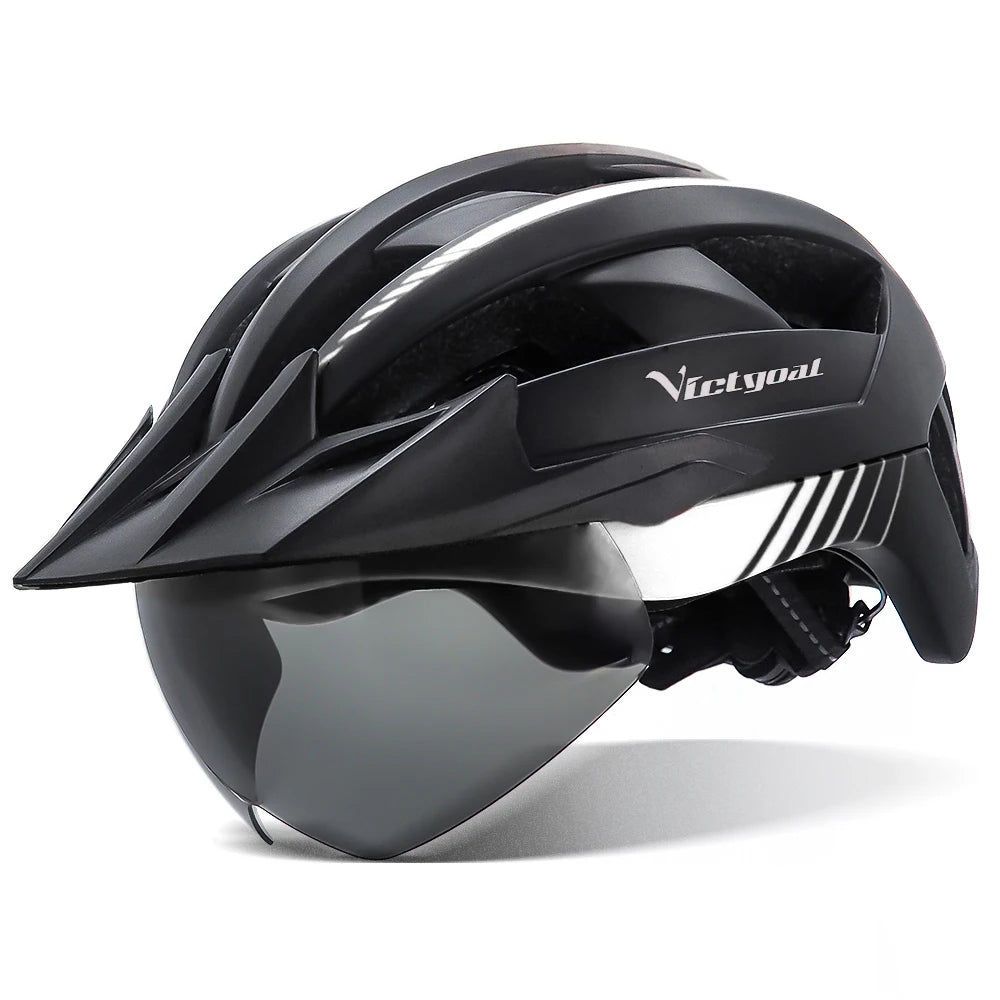 VICTGOAL Adult Cycling Helmet with Visor – Road & Mountain Bike Helmet