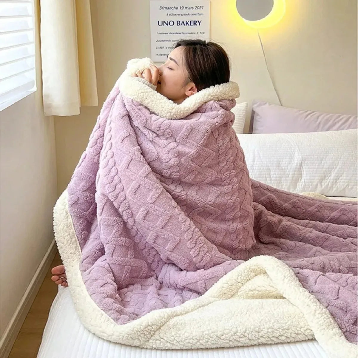 Cozy Hooded Wearable Fleece Blanket for Lounging & Outdoor Comfort
