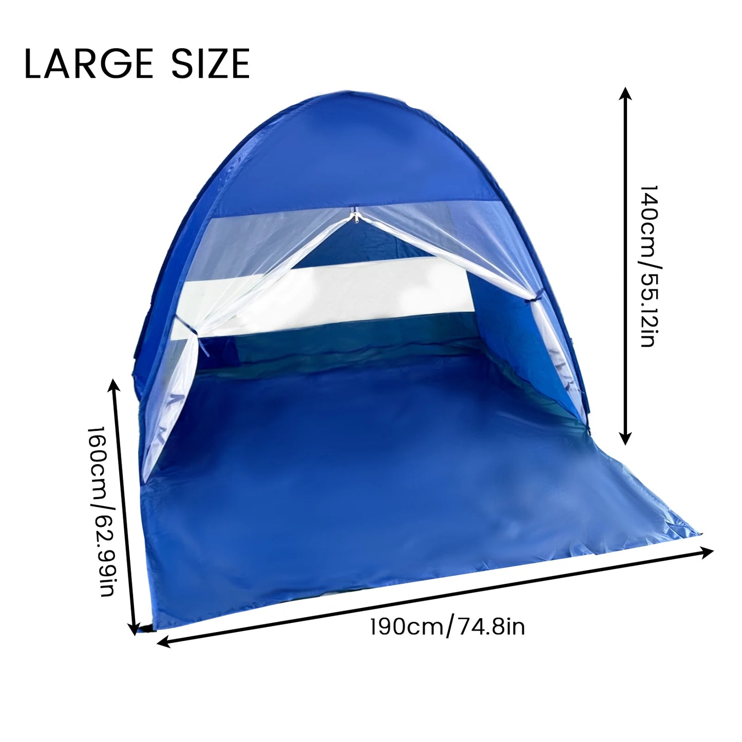 Portable Pop-Up Beach Tent – Lightweight Sun Shelter with Carrying Bag