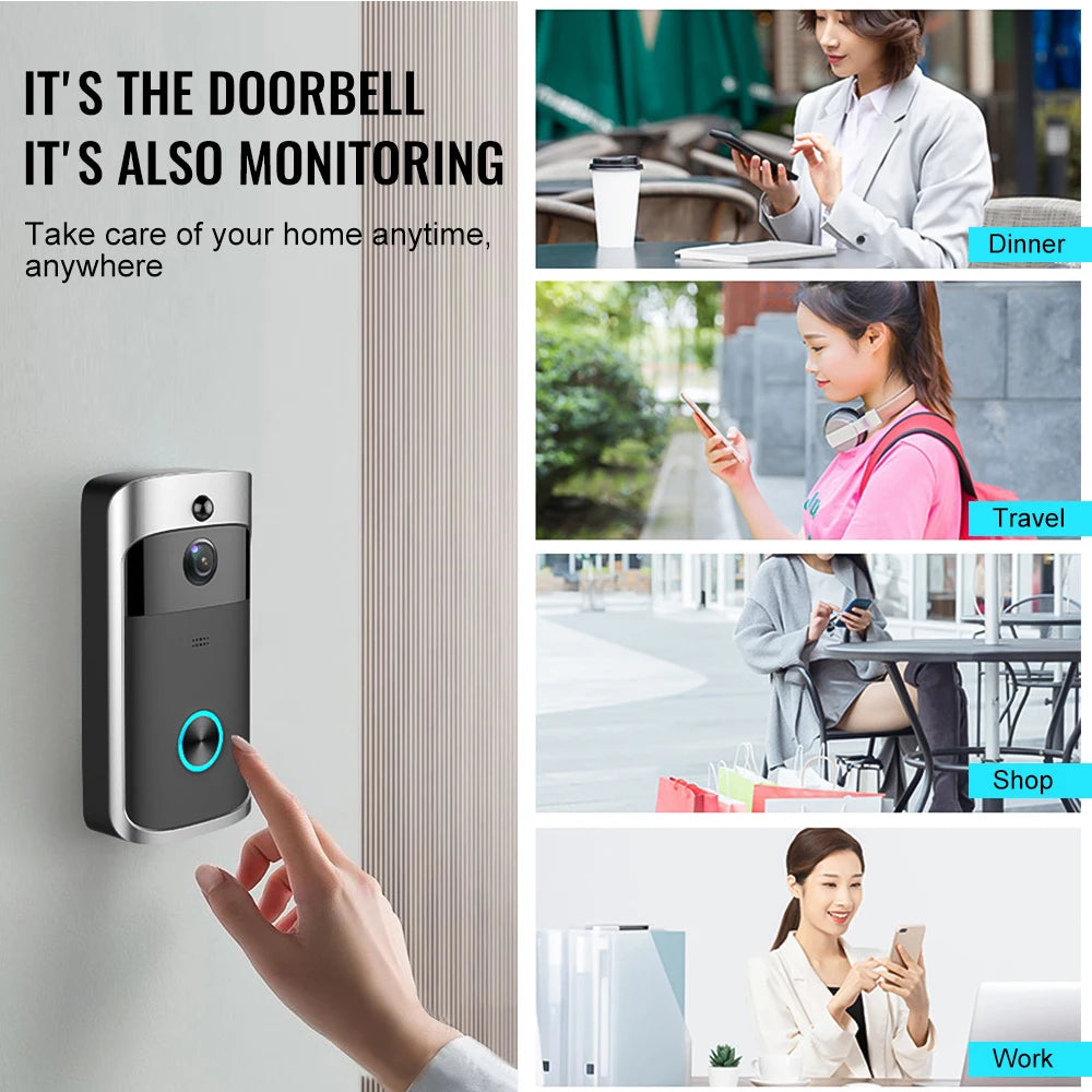 Smart WiFi Video Doorbell IP65 Waterproof Night Vision