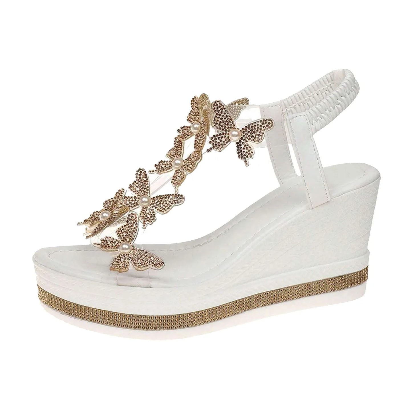 Elegant Butterfly Wedge Heel Sandals for Women