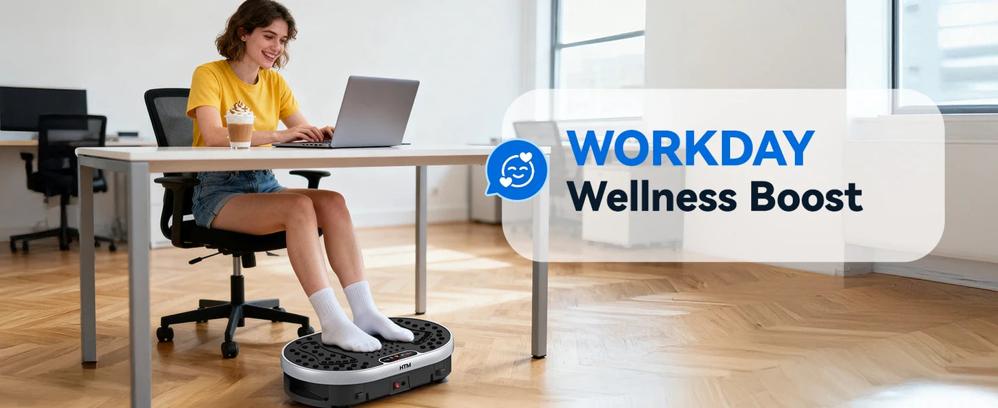 Magnetic Vibration Plate Exercise Machine. 120 Level Full Body Fitness Trainer with Resistance Bands