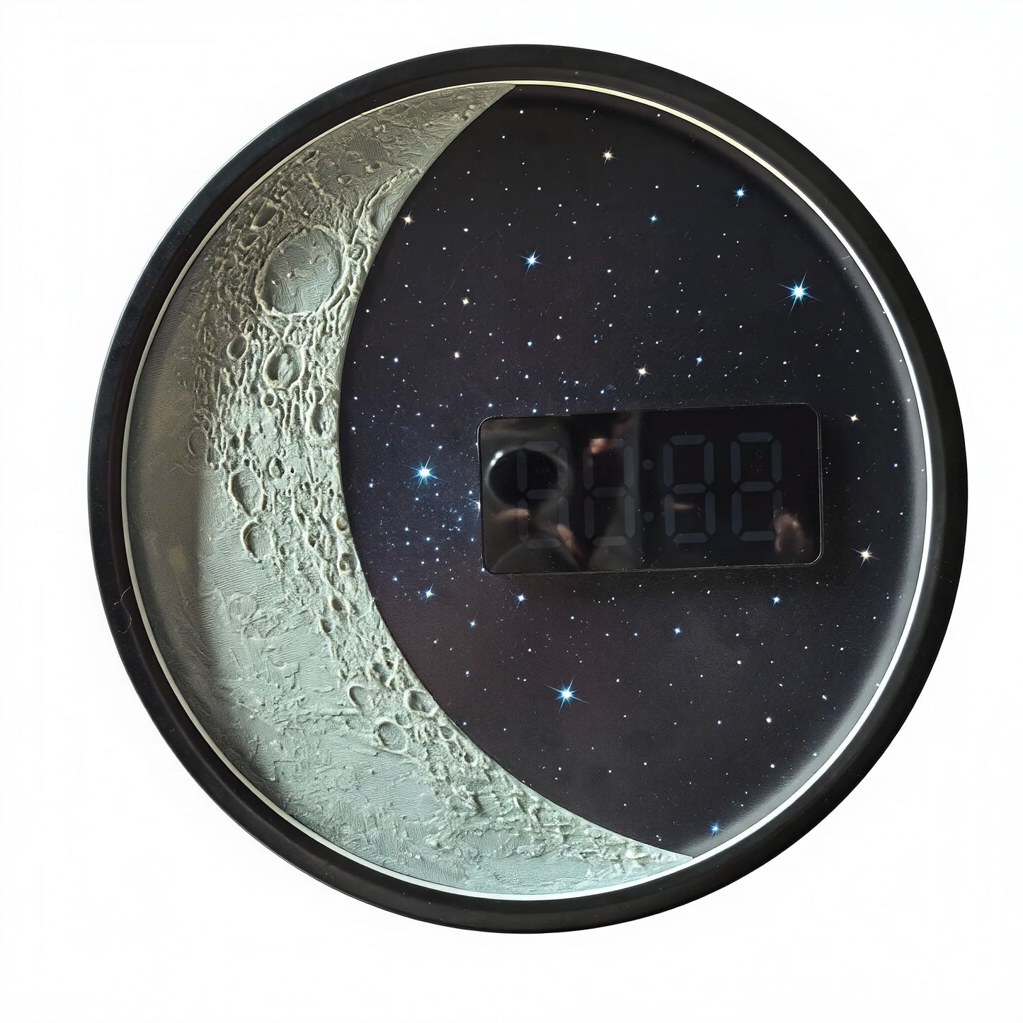 Luna Glow Moon Phase LED Digital Wall Clock