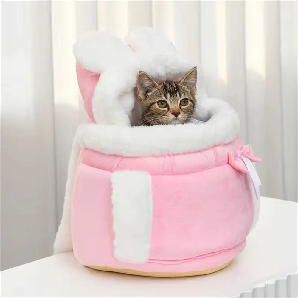 Luxury Cozy Pet Carrier Backpack . Warm Travel Sling for Small Dogs & Cats    Description: