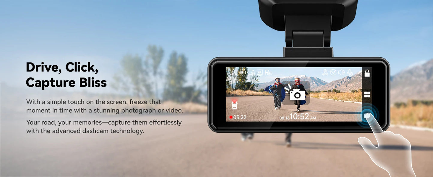 REDTIGER F8  4K+1080P 5.8G WiFi Dash Cam Front and Rear GPS Dash Camera for Cars Front Night Vision Car DVR Car Dash Camera