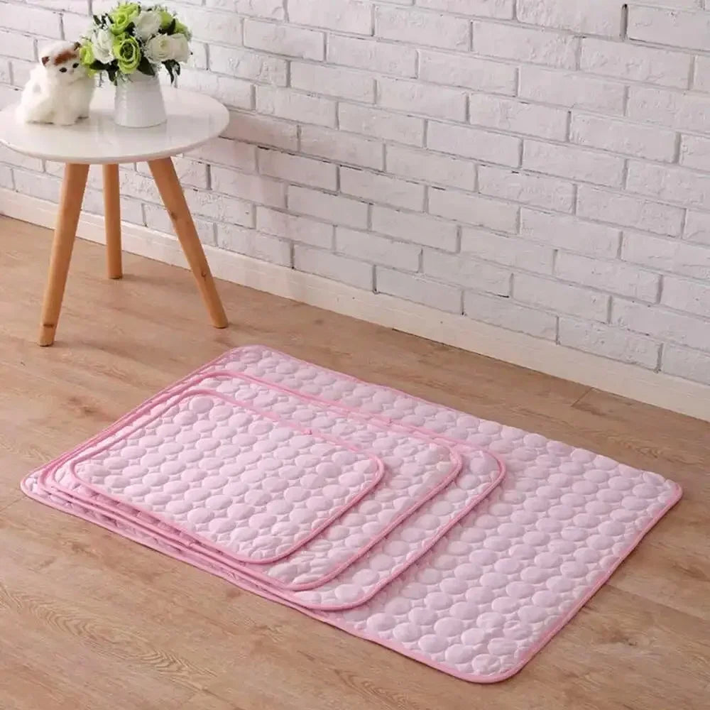 Ice Silk Cooling Dog & Cat Mat | Breathable Summer Cooling Pad for Pets