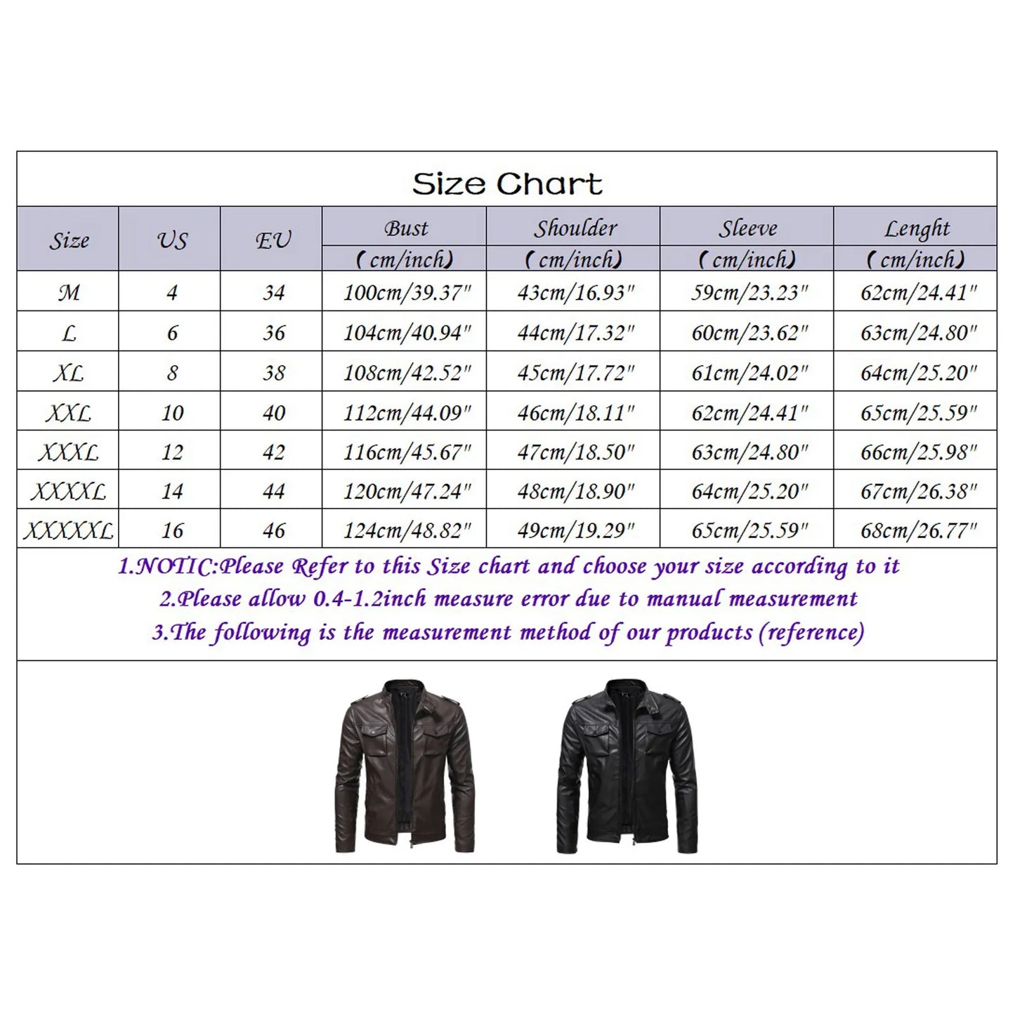 Men’s Faux Leather Bomber Jacket Slim Fit Zipper Fashion Coat