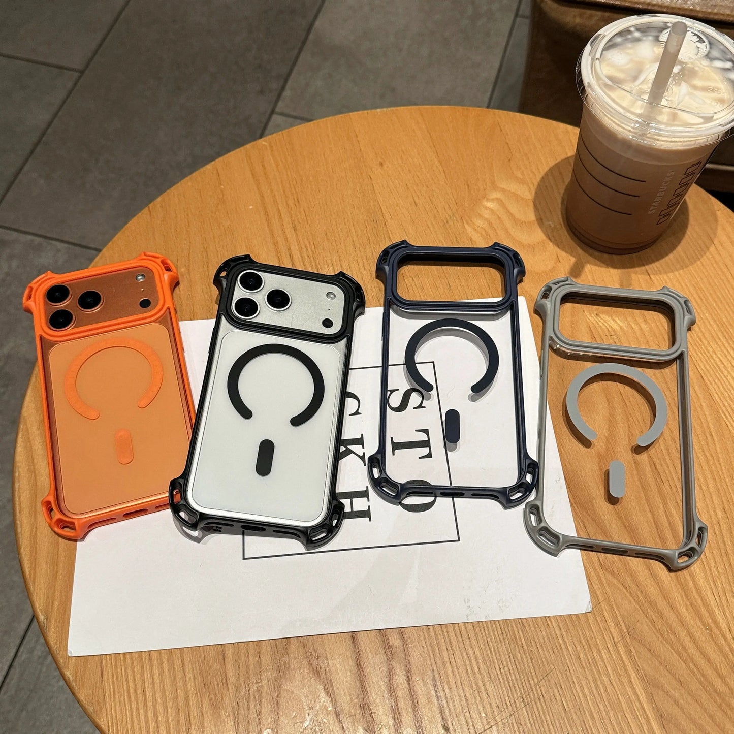 Clear Magnetic Protective Phone Case with Reinforced Corners