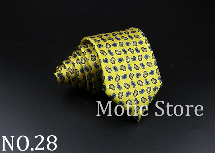 51 Styles Men's Silk Ties Jacquard Striped Plaid Floral Necktie Accessories Daily Wear Shirt Suit Cravat Wedding Party Gift
