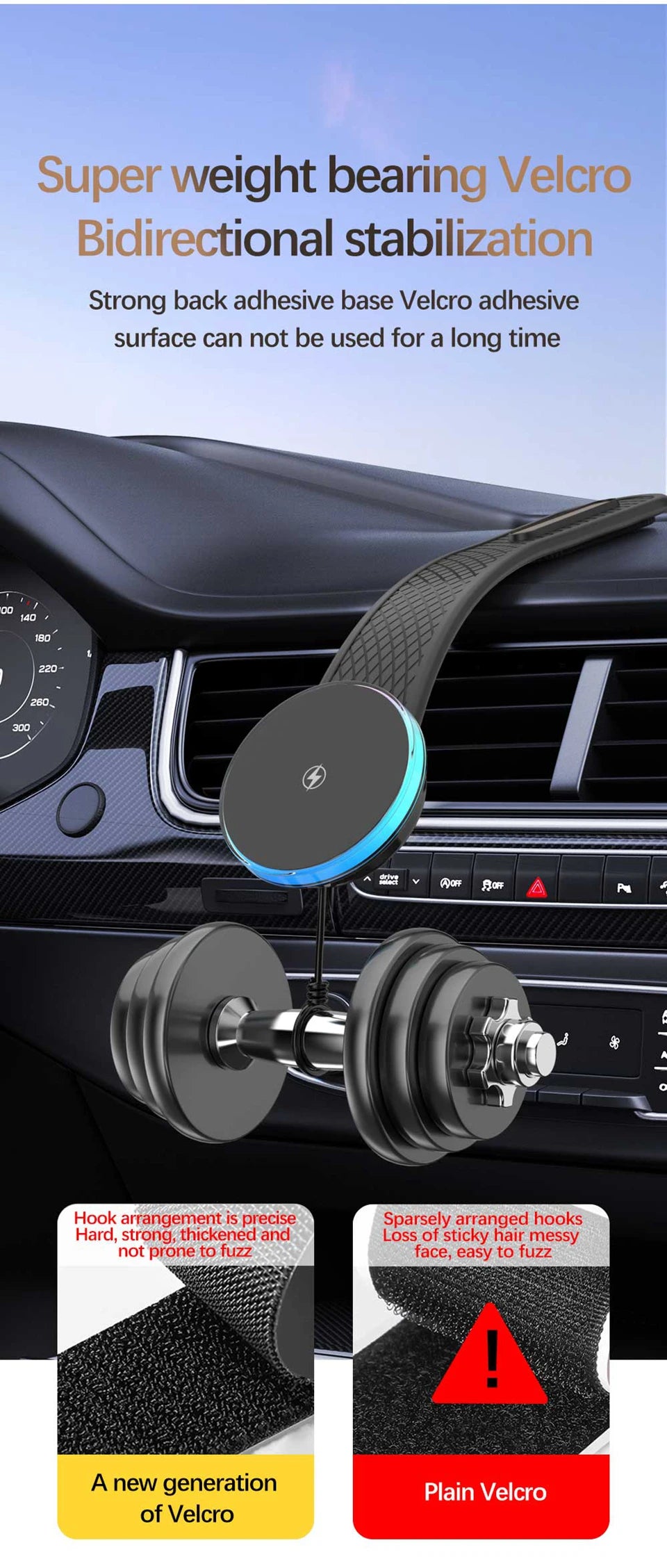 Magnetic Wireless Charger Car Adjustable Phone Holder for Magsafe iPhone 16 15 14 13 12 Pro Max 15W Fast Charging Car Charger